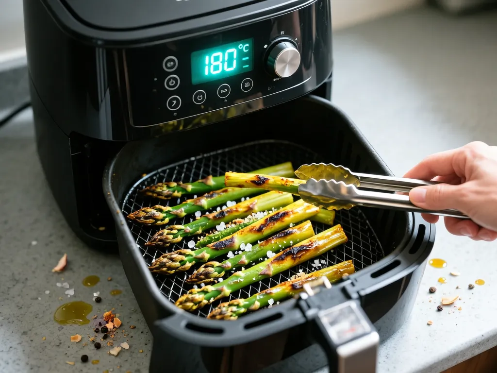 Asperges 在空气炸锅中烹饪完成 — 查看精确时间和温度设置