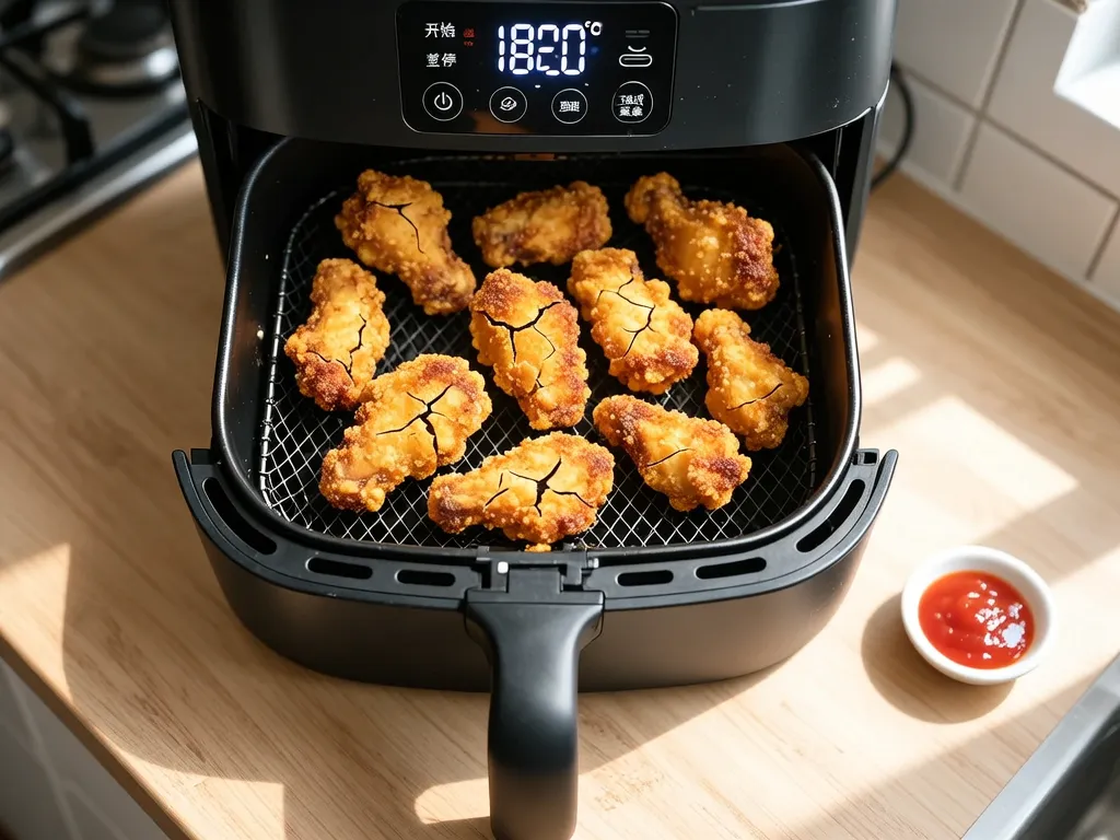 Nuggets de Poulet Surgelés 在空气炸锅中烹饪完成 — 查看精确时间和温度设置
