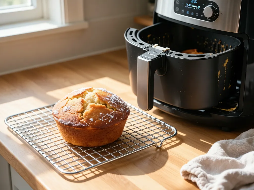 Muffins 在空气炸锅中烹饪完成 — 查看精确时间和温度设置